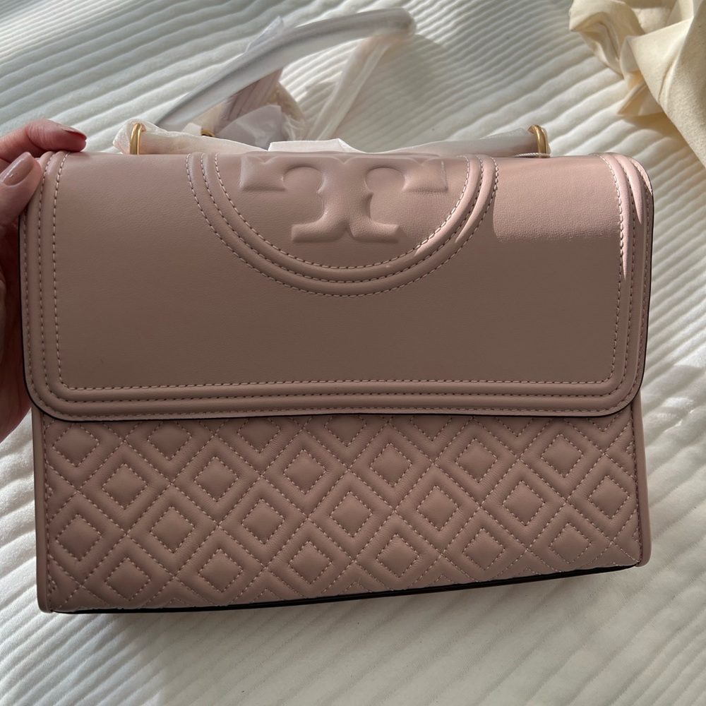 Tory Burch Pink Flemming Convertible Bag